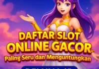 Ilustrasi digital 3D slot online gacor dengan simbol kemenangan menyala, mewakili daftar game paling menguntungkan di DELUNA4D