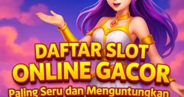 Ilustrasi digital 3D slot online gacor dengan simbol kemenangan menyala, mewakili daftar game paling menguntungkan di DELUNA4D